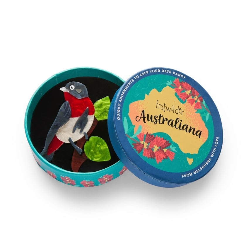 Erstwilder Australiana Bird Brooch Mabel The Mistletoebird Brooch